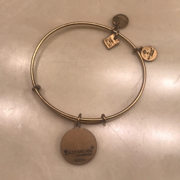 Alex & Ani gold Born to Be Something Bangle - Picture 3 of 3